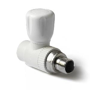 PRO AQUA Шаровой кран 20х1/2" для радиатора прямой, белый PA41008