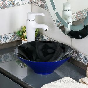 MELANA Раковина MELANA MLN T4006HB1+B18 (сине-черная) накладная